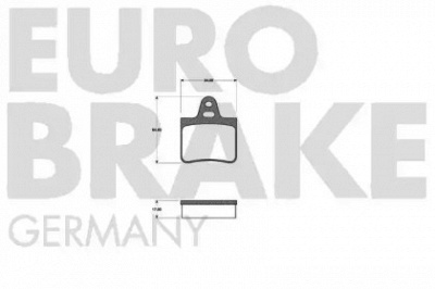 EUROBRAKE 5502221909 -  Комплект тормозных колодок, дисковый тормоз