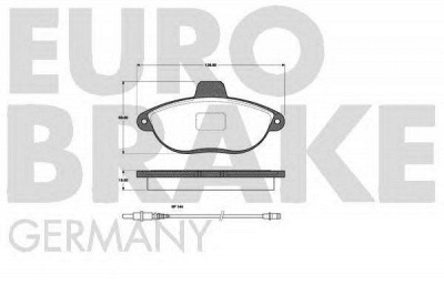EUROBRAKE 5502221934 -  Комплект тормозных колодок, дисковый тормоз