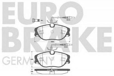 EUROBRAKE 5502221941 -  Комплект тормозных колодок, дисковый тормоз