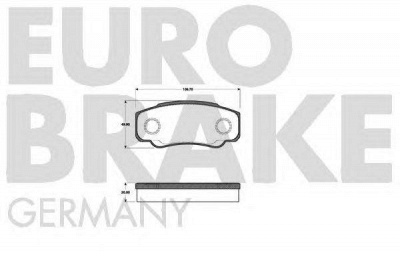 EUROBRAKE 5502221949 -  Комплект тормозных колодок, дисковый тормоз