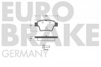 EUROBRAKE 5502221954 -  Комплект тормозных колодок, дисковый тормоз