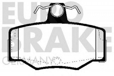 EUROBRAKE 5502222221 -  Комплект тормозных колодок, дисковый тормоз