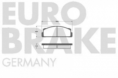 EUROBRAKE 5502222305 -  Комплект тормозных колодок, дисковый тормоз