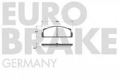 EUROBRAKE 5502222306 -  Комплект тормозных колодок, дисковый тормоз
