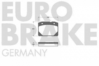 EUROBRAKE 5502222307 -  Комплект тормозных колодок, дисковый тормоз