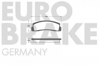 EUROBRAKE 5502222310 -  Комплект тормозных колодок, дисковый тормоз