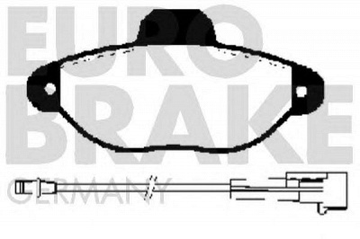 EUROBRAKE 5502222334 -  Комплект тормозных колодок, дисковый тормоз