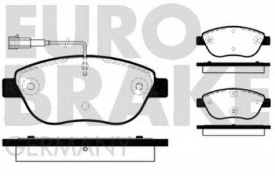 EUROBRAKE 5502222364 -  Комплект тормозных колодок, дисковый тормоз