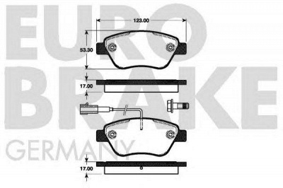 EUROBRAKE 5502222380 -  Комплект тормозных колодок, дисковый тормоз