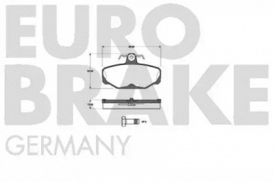 EUROBRAKE 5502222517 -  Комплект тормозных колодок, дисковый тормоз