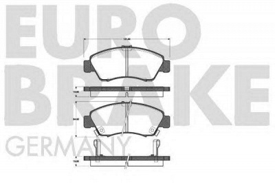 EUROBRAKE 5502222625 -  Комплект тормозных колодок, дисковый тормоз
