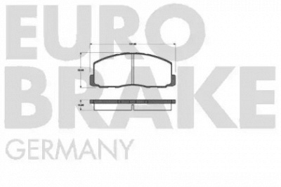 EUROBRAKE 5502223004 -  Комплект тормозных колодок, дисковый тормоз