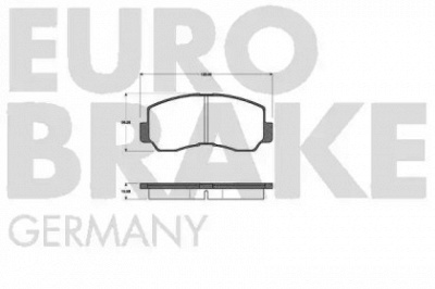 EUROBRAKE 5502223005 -  Комплект тормозных колодок, дисковый тормоз
