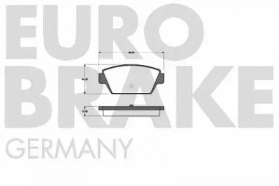 EUROBRAKE 5502223009 -  Комплект тормозных колодок, дисковый тормоз