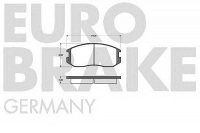 EUROBRAKE 5502223017 -  Комплект тормозных колодок, дисковый тормоз