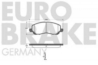 EUROBRAKE 5502223028 -  Комплект тормозных колодок, дисковый тормоз