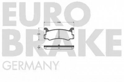 EUROBRAKE 5502223215 -  Комплект тормозных колодок, дисковый тормоз