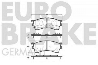 EUROBRAKE 5502223241 -  Комплект тормозных колодок, дисковый тормоз