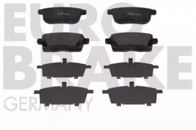 EUROBRAKE 5502223257 -  Комплект тормозных колодок, дисковый тормоз