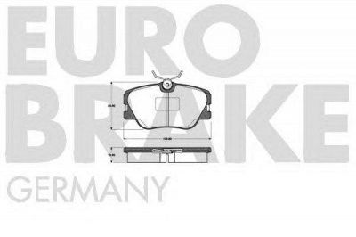 EUROBRAKE 5502223308 -  Комплект тормозных колодок, дисковый тормоз