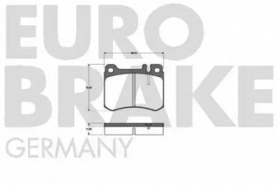 EUROBRAKE 5502223314 -  Комплект тормозных колодок, дисковый тормоз