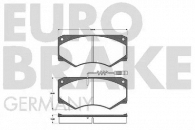 EUROBRAKE 5502223317 -  Комплект тормозных колодок, дисковый тормоз