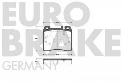 EUROBRAKE 5502223325 -  Комплект тормозных колодок, дисковый тормоз