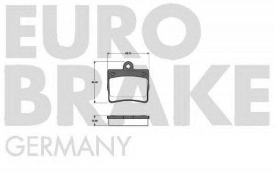 EUROBRAKE 5502223334 -  Комплект тормозных колодок, дисковый тормоз