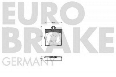 EUROBRAKE 5502223335 -  Комплект тормозных колодок, дисковый тормоз