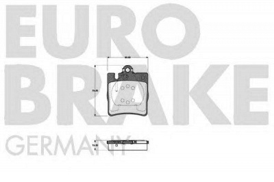 EUROBRAKE 5502223339 -  Комплект тормозных колодок, дисковый тормоз