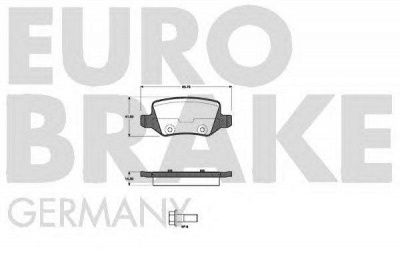 EUROBRAKE 5502223348 -  Комплект тормозных колодок, дисковый тормоз