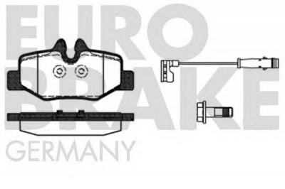 EUROBRAKE 5502223352 -  Комплект тормозных колодок, дисковый тормоз