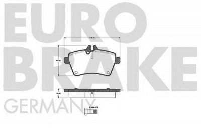 EUROBRAKE 5502223356 -  Комплект тормозных колодок, дисковый тормоз