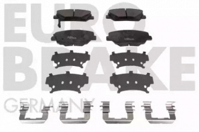 EUROBRAKE 5502223449 -  Комплект тормозных колодок, дисковый тормоз
