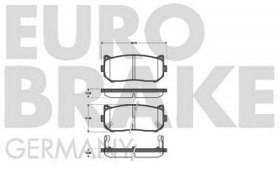 EUROBRAKE 5502223503 -  Комплект тормозных колодок, дисковый тормоз