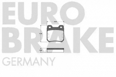 EUROBRAKE 5502223603 -  Комплект тормозных колодок, дисковый тормоз