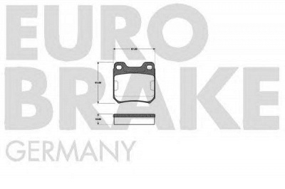 EUROBRAKE 5502223604 -  Комплект тормозных колодок, дисковый тормоз