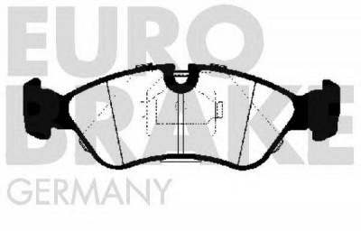 EUROBRAKE 5502223607 -  Комплект тормозных колодок, дисковый тормоз