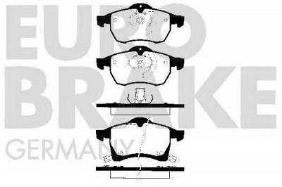 EUROBRAKE 5502223617 -  Комплект тормозных колодок, дисковый тормоз