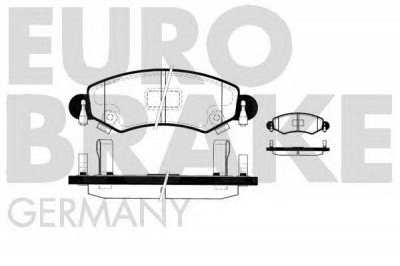 EUROBRAKE 5502223623 -  Комплект тормозных колодок, дисковый тормоз