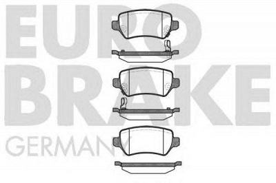 EUROBRAKE 5502223625 -  Комплект тормозных колодок, дисковый тормоз