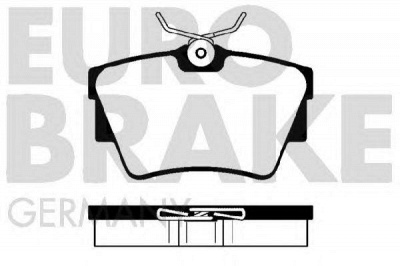 EUROBRAKE 5502223627 -  Комплект тормозных колодок, дисковый тормоз