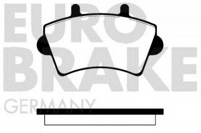 EUROBRAKE 5502223631 -  Комплект тормозных колодок, дисковый тормоз