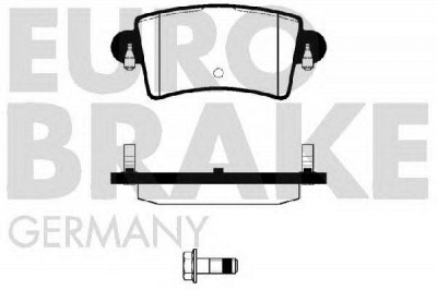 EUROBRAKE 5502223632 -  Комплект тормозных колодок, дисковый тормоз