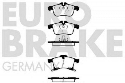 EUROBRAKE 5502223633 -  Комплект тормозных колодок, дисковый тормоз