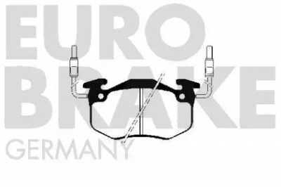 EUROBRAKE 5502223709 -  Комплект тормозных колодок, дисковый тормоз