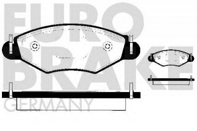 EUROBRAKE 5502223739 -  Комплект тормозных колодок, дисковый тормоз