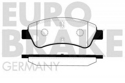 EUROBRAKE 5502223741 -  Комплект тормозных колодок, дисковый тормоз