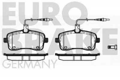 EUROBRAKE 5502223743 -  Комплект тормозных колодок, дисковый тормоз