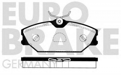 EUROBRAKE 5502223946 -  Комплект тормозных колодок, дисковый тормоз
